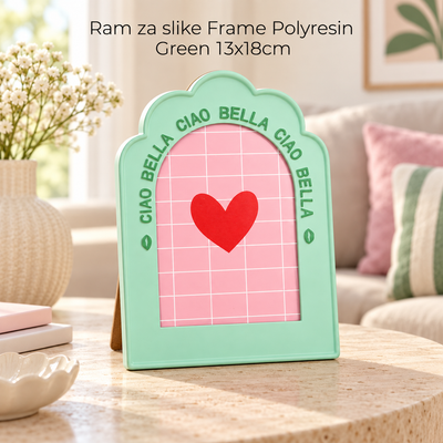 Ram za slike Frame Polyresin Green 13x18cm