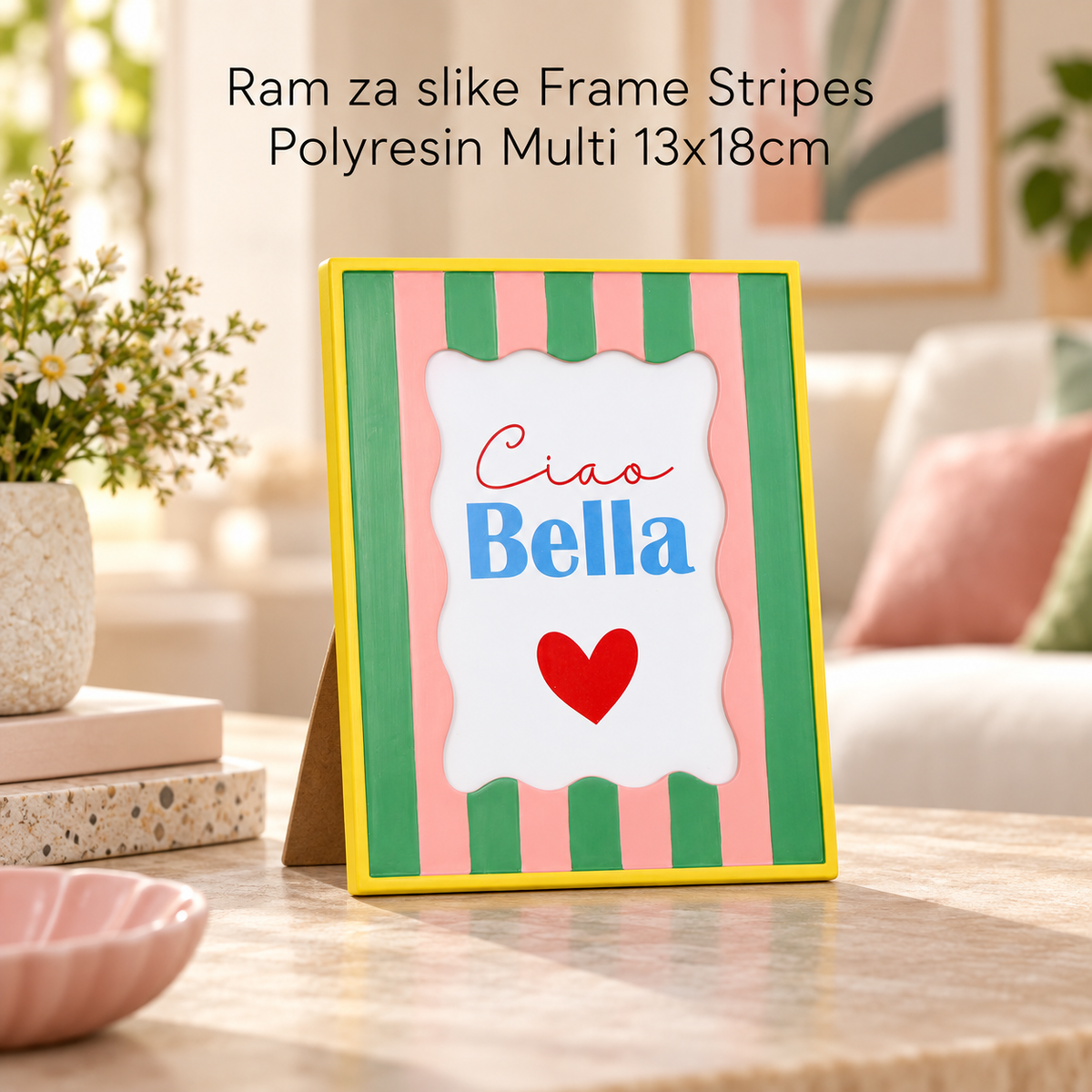 Ram za slike Frame Stripes Polyresin Multi 13x18cm