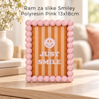 Ram za slike Smiley Polyresin Pink 13x18cm