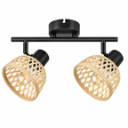 Rattan metalni bambus spot E14 2x15W