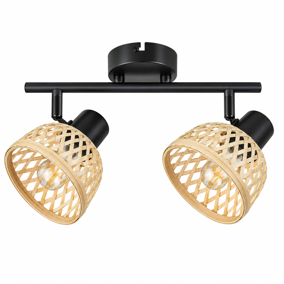 Rattan metalni bambus spot E14 2x15W
