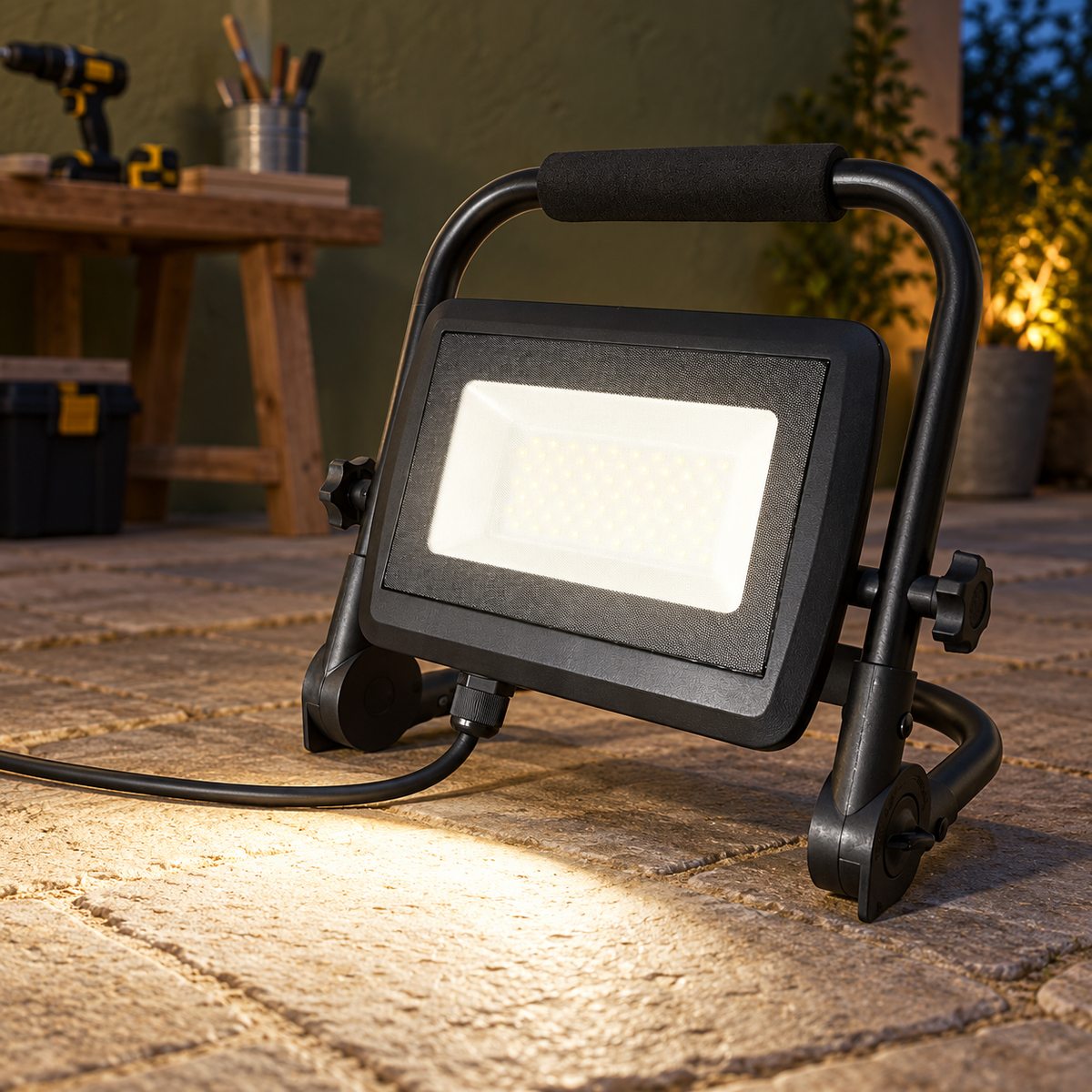 Reflektor, LED, prenosni, 50 W, 4000 lm, IP44 FLL H 50