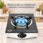 Rešo na plin sa staklenom pločom i termozaštitom