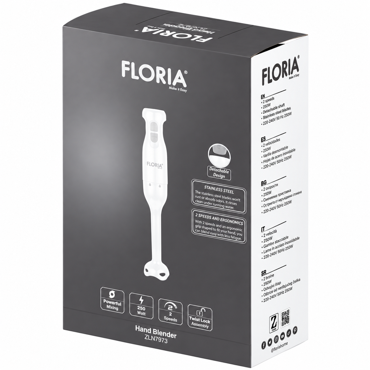 Ručni blender, 250 W, 2 brzine ZLN7973