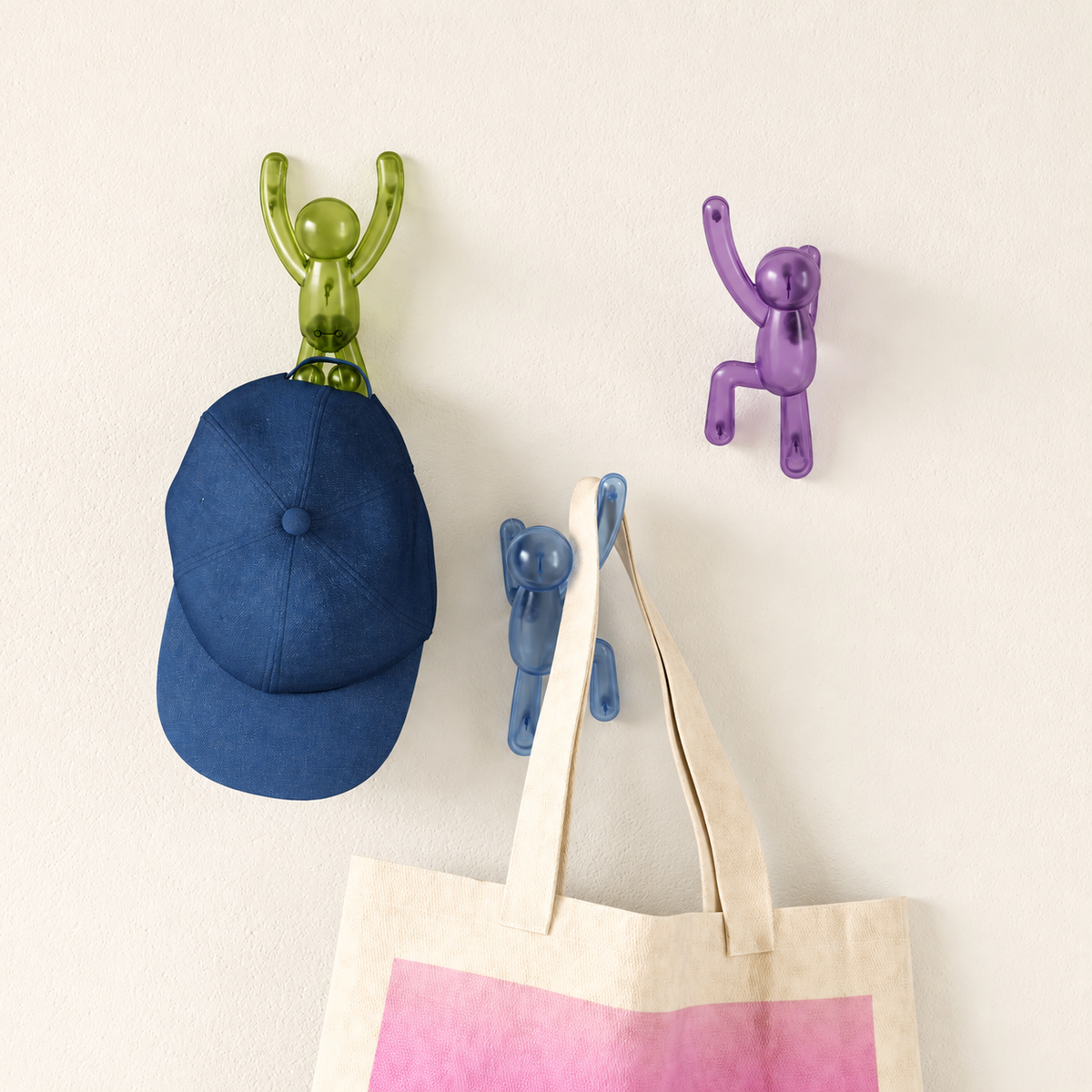 Vešalica za zid BUDDY PINPOINT WALL HOOKS, SET OF 3