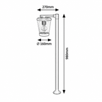 Savano spoljna podna lampa tamno siva aluminijumska E27 40W