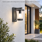 Savano spoljna zidna lampa tamno siva aluminijumska E27 40W sa senzorom