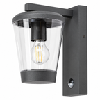 Savano spoljna zidna lampa tamno siva aluminijumska E27 40W sa senzorom
