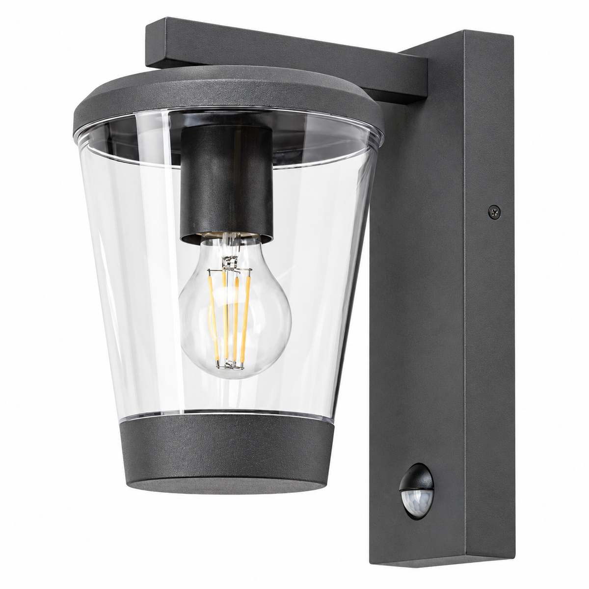 Savano spoljna zidna lampa tamno siva aluminijumska E27 40W sa senzorom
