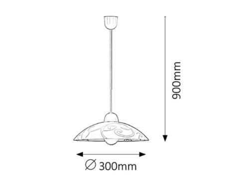 Scroll Visilica D30 E27 60W belo