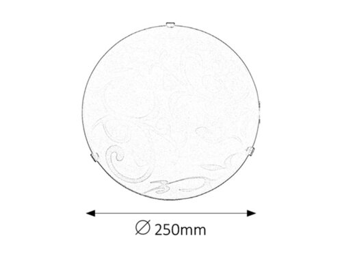 Scroll plafonjera D25 E27 60W belo