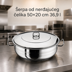 Šerpa od nerđajućeg čelika 50×20 cm 36,9l