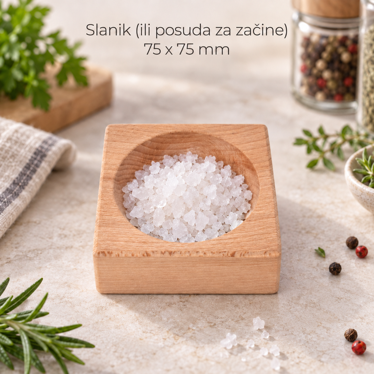 Slanik (ili posuda za začine)  75 x 75 mm