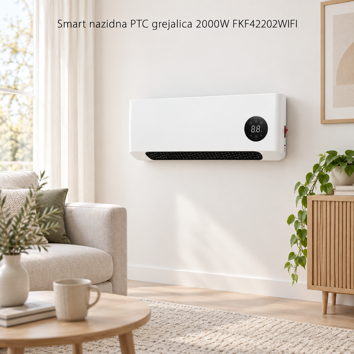 Smart nazidna PTC grejalica 2000W FKF42202WIFI