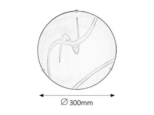 Soley plafonjera D30 E27 60W belo