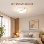 Soley plafonjera D30 E27 60W belo