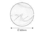 Soley plafonjera D40 E27 2x60W belo