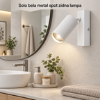 Solo bela metal spot zidna lampa 1xGU10 sa prekidačem