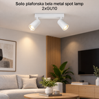 Solo plafonska bela metal spot lamp 2xGU10