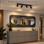 Solo plafonska crna metal spot lamp 4xGU10