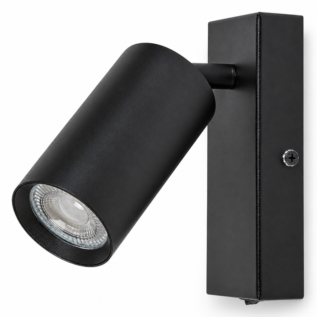 Solo zidna crna metal spot lamp 1xGU10 sa prekidačem