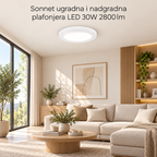 Sonnet ugradna I nadgradna plafonjera LED 30W 2800lm