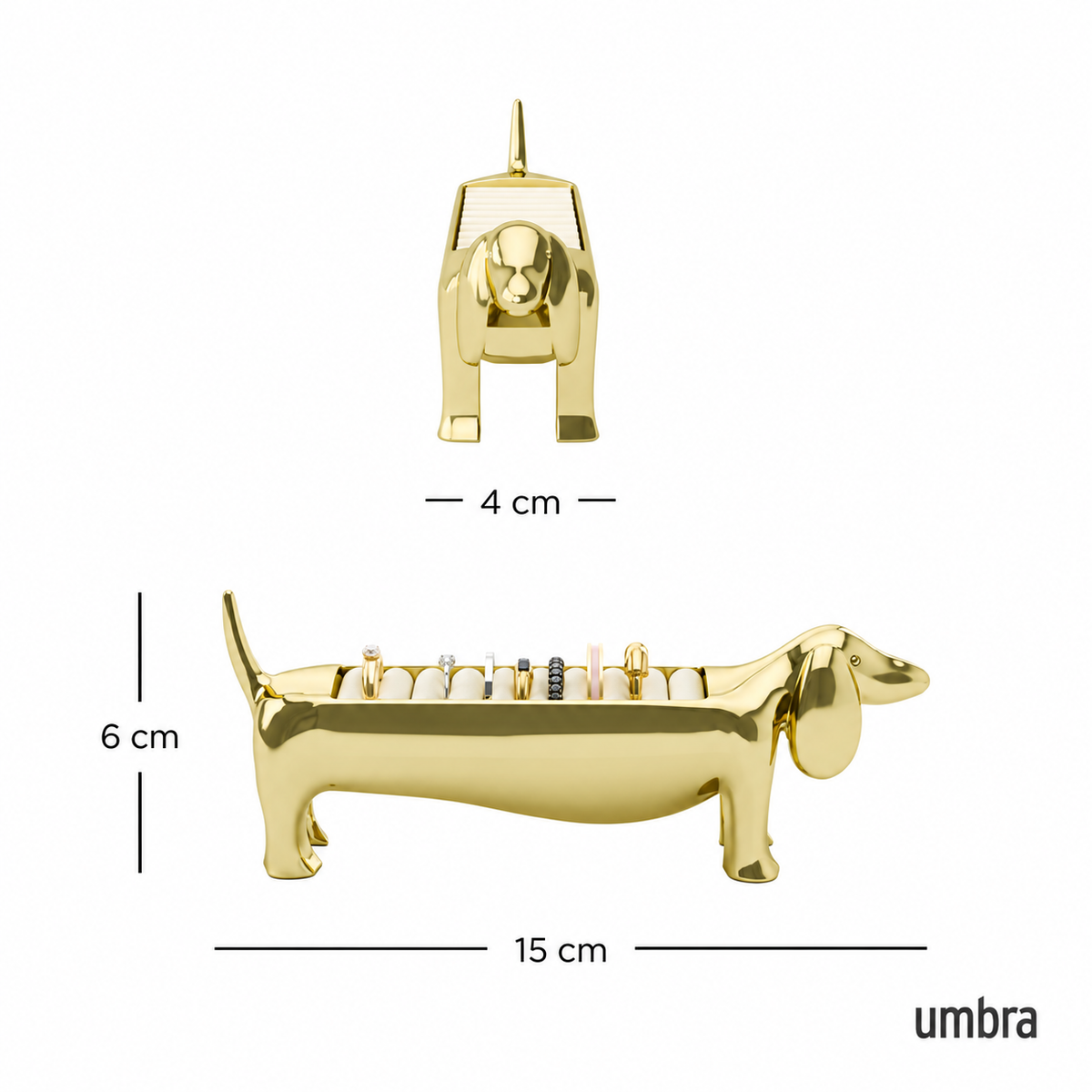 Stalak za prstenje Jazavičar Brass