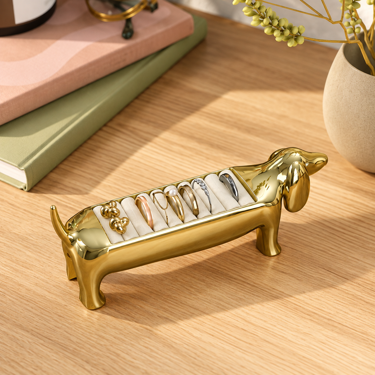 Stalak za prstenje Jazavičar Brass