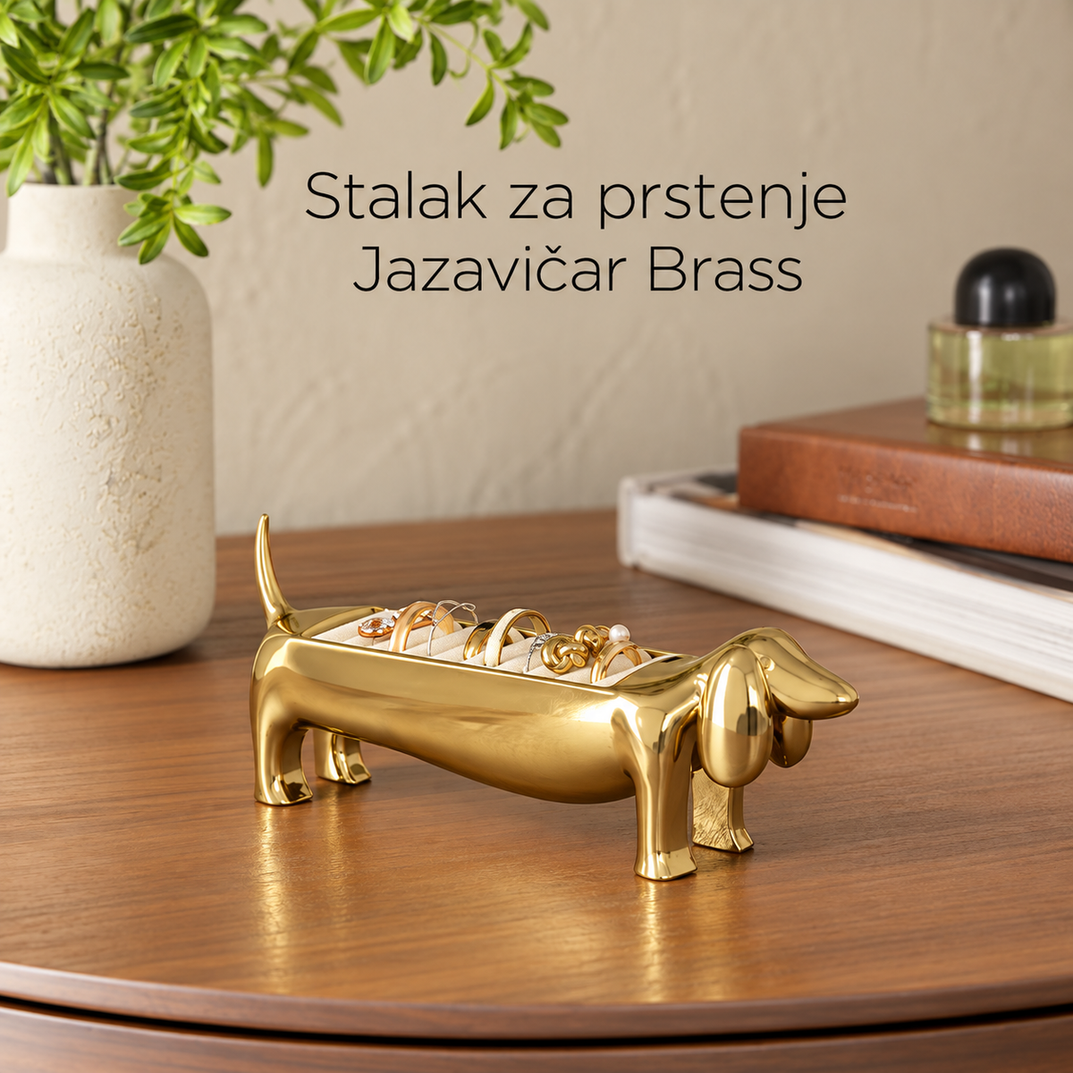 Stalak za prstenje Jazavičar Brass