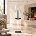 Svećnjak FIREPLACE on metal socle 75