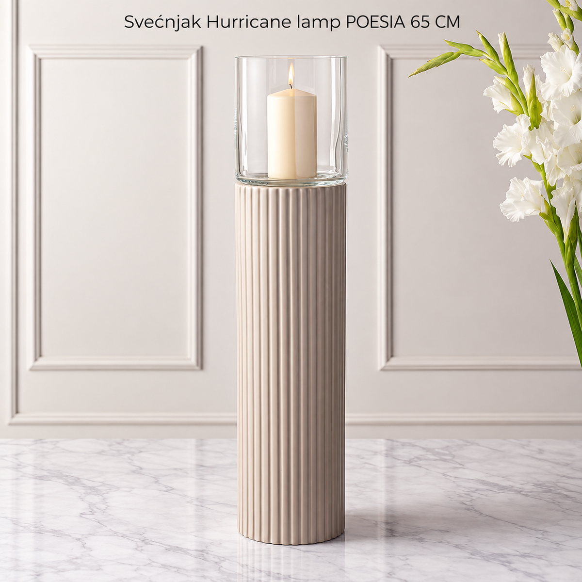 Svećnjak Hurricane lamp POESIA 65 CM