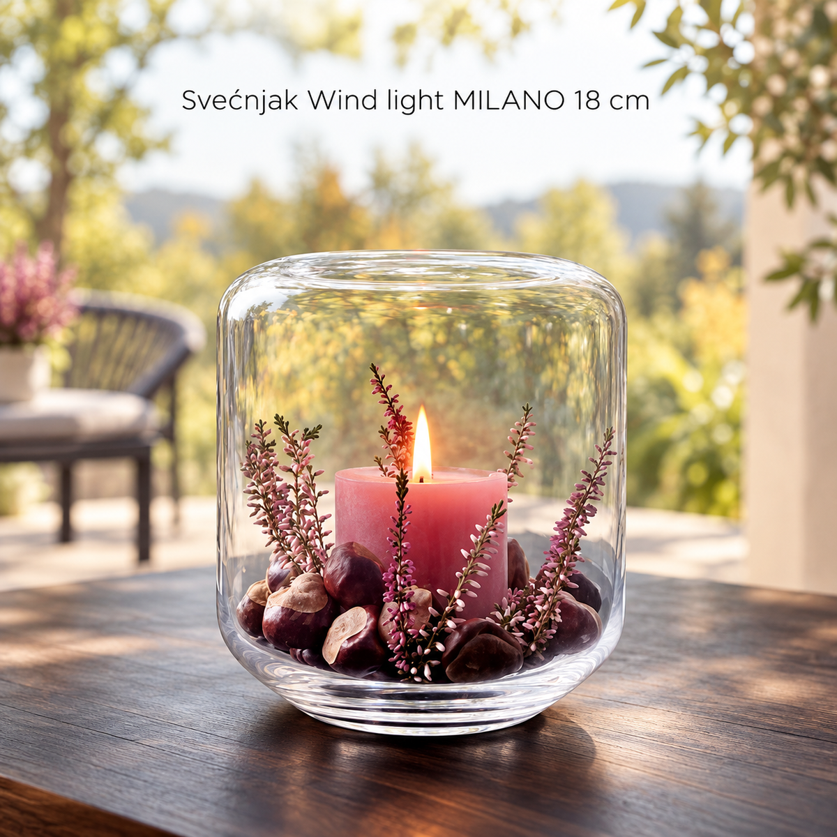 Svećnjak Wind light MILANO 18 cm