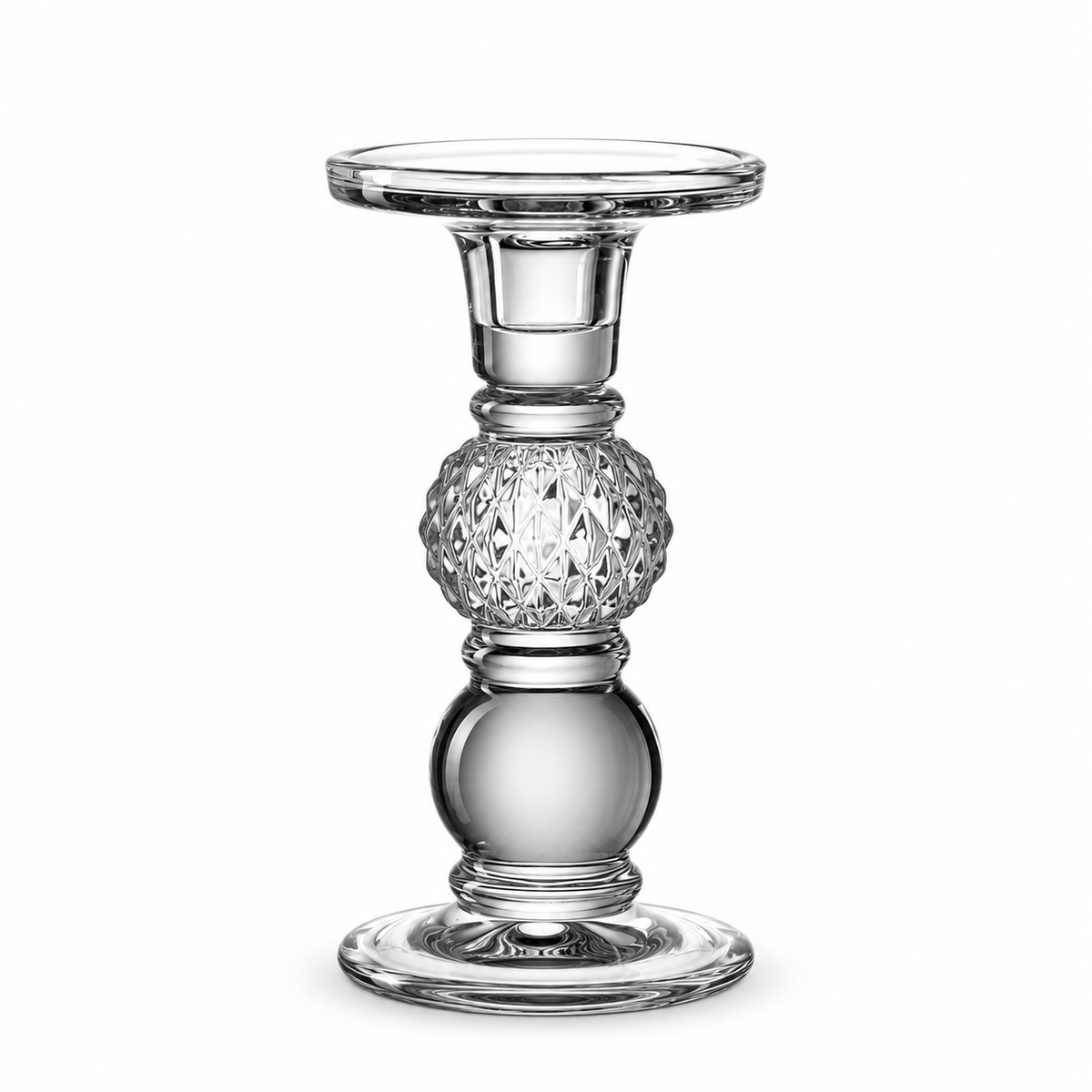 Svećnjak stakleni Candlestick POESIA 18 cm