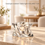 Svećnjak stakleni Table light VOLARE 7 cm