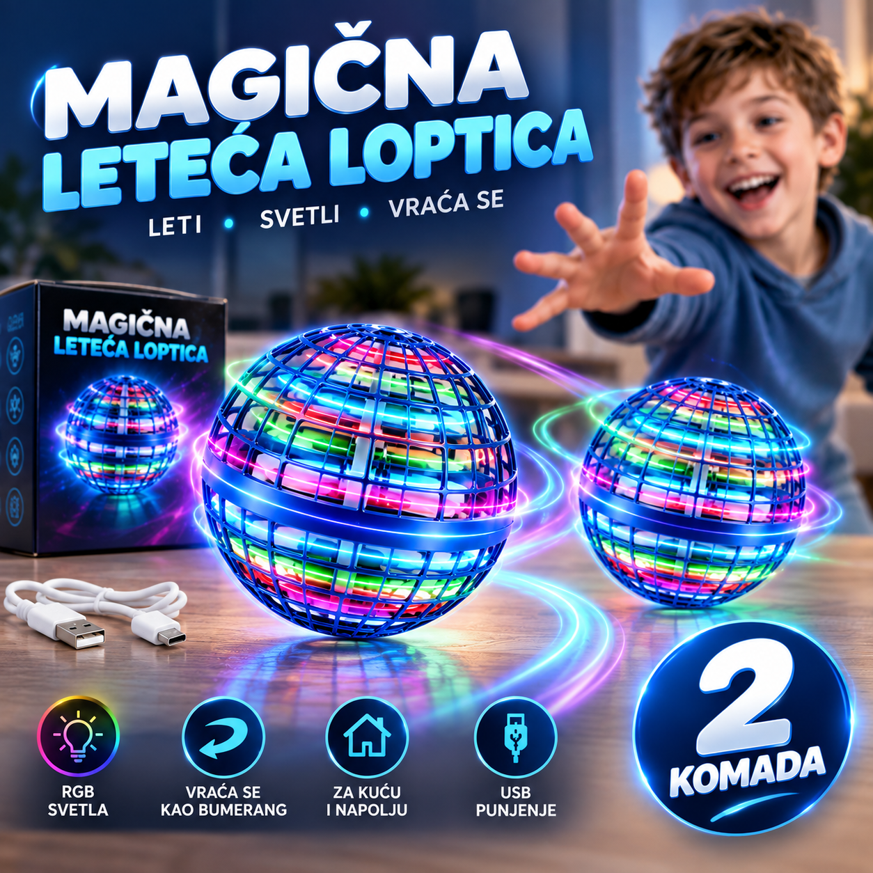 Magična Leteća RGB Loptica