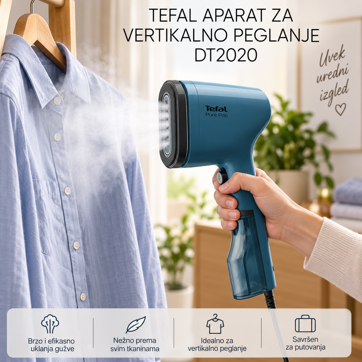 TEFAL APARAT ZA VERTIKALNO PEGLANJE DT2020
