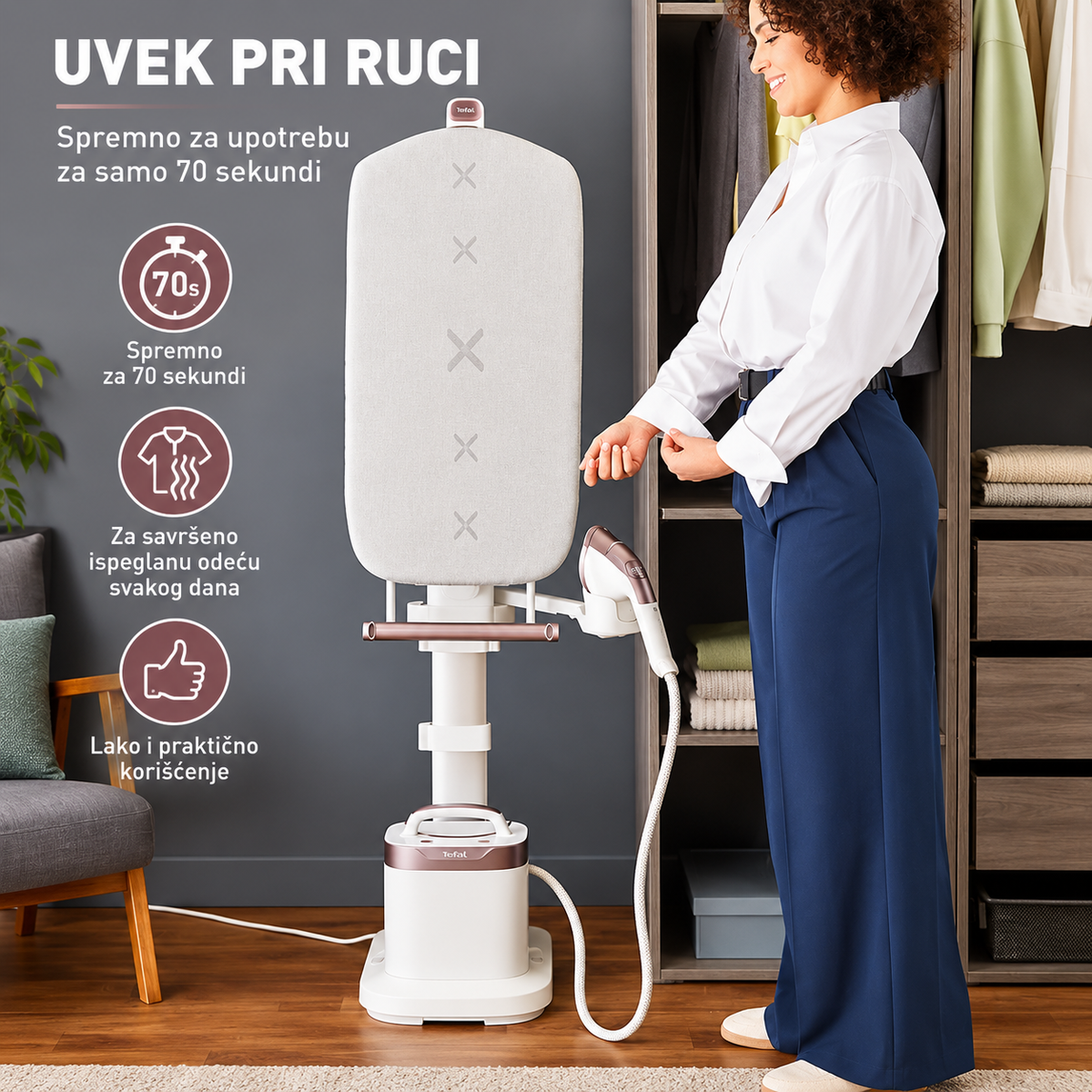 TEFAL APARAT ZA VERTIKALNO PEGLANJE QT1811
