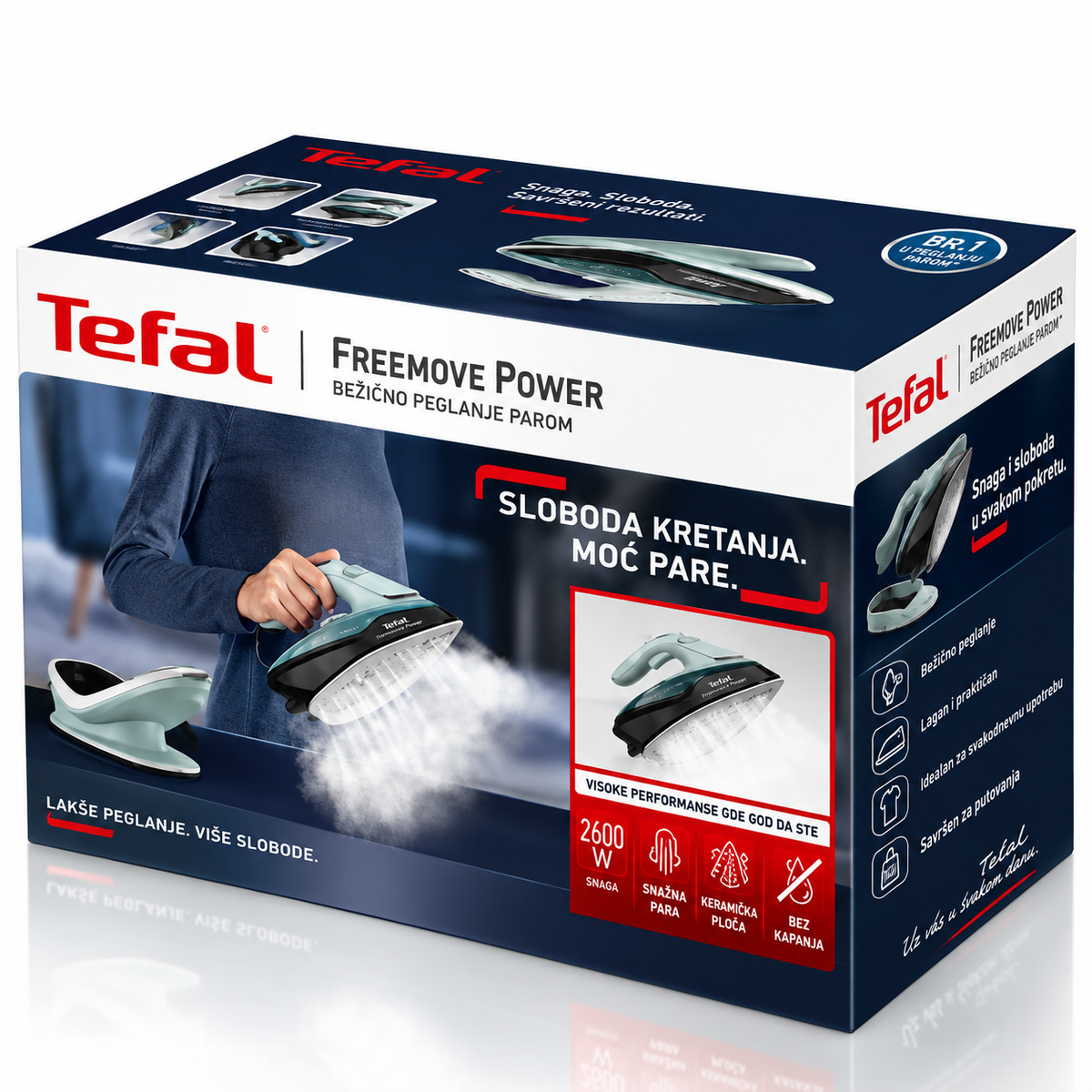 TEFAL BEŽIČNA PEGLA NA PARU FV6670