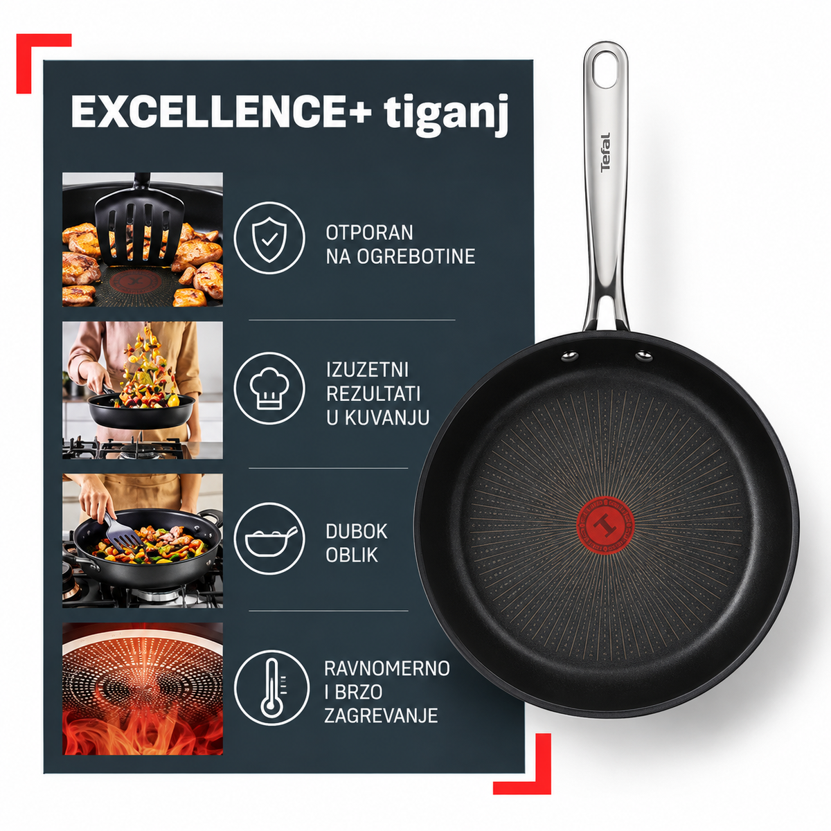 TEFAL DUBOKI TIGANJ 26cm G3300553 EXCELLENCE
