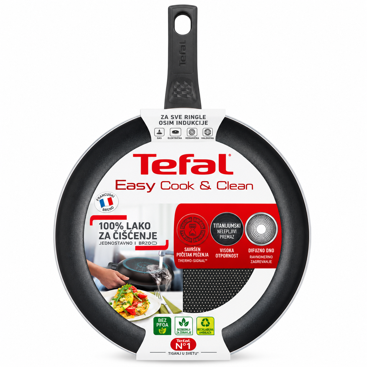 TEFAL DUBOKI TIGANJ 28cm B5670653 EASY COOK AND CLEAN