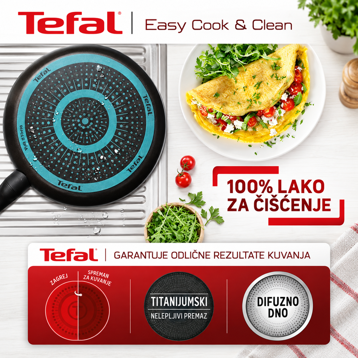 TEFAL DUBOKI TIGANJ 28cm B5670653 EASY COOK AND CLEAN