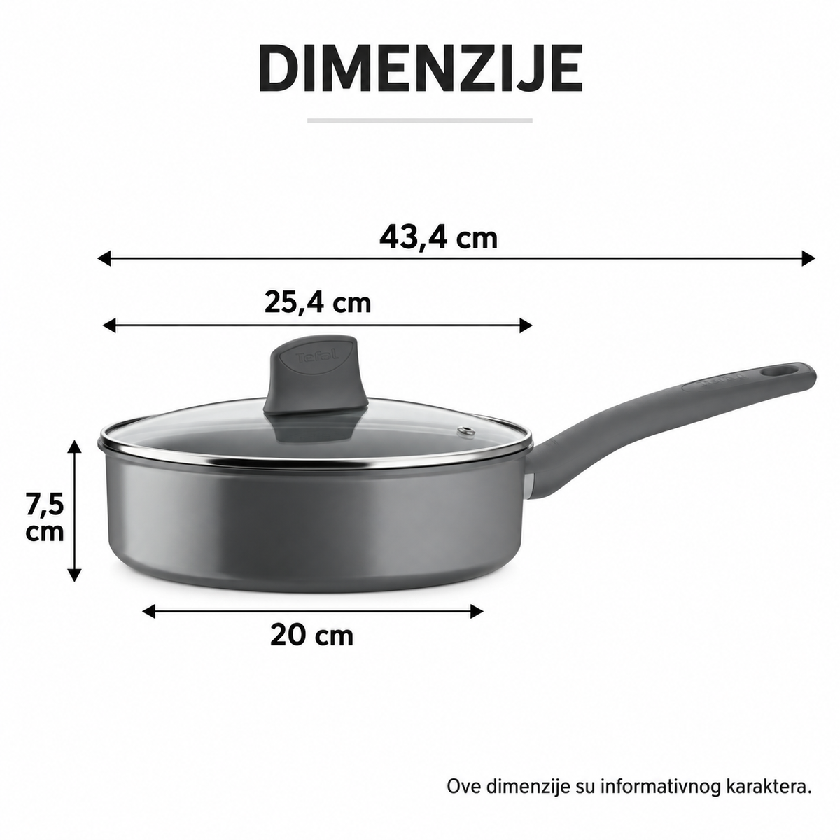 TEFAL DUBOKI TIGANJ SA POKLOPCEM 24cm C4263243 RENEW