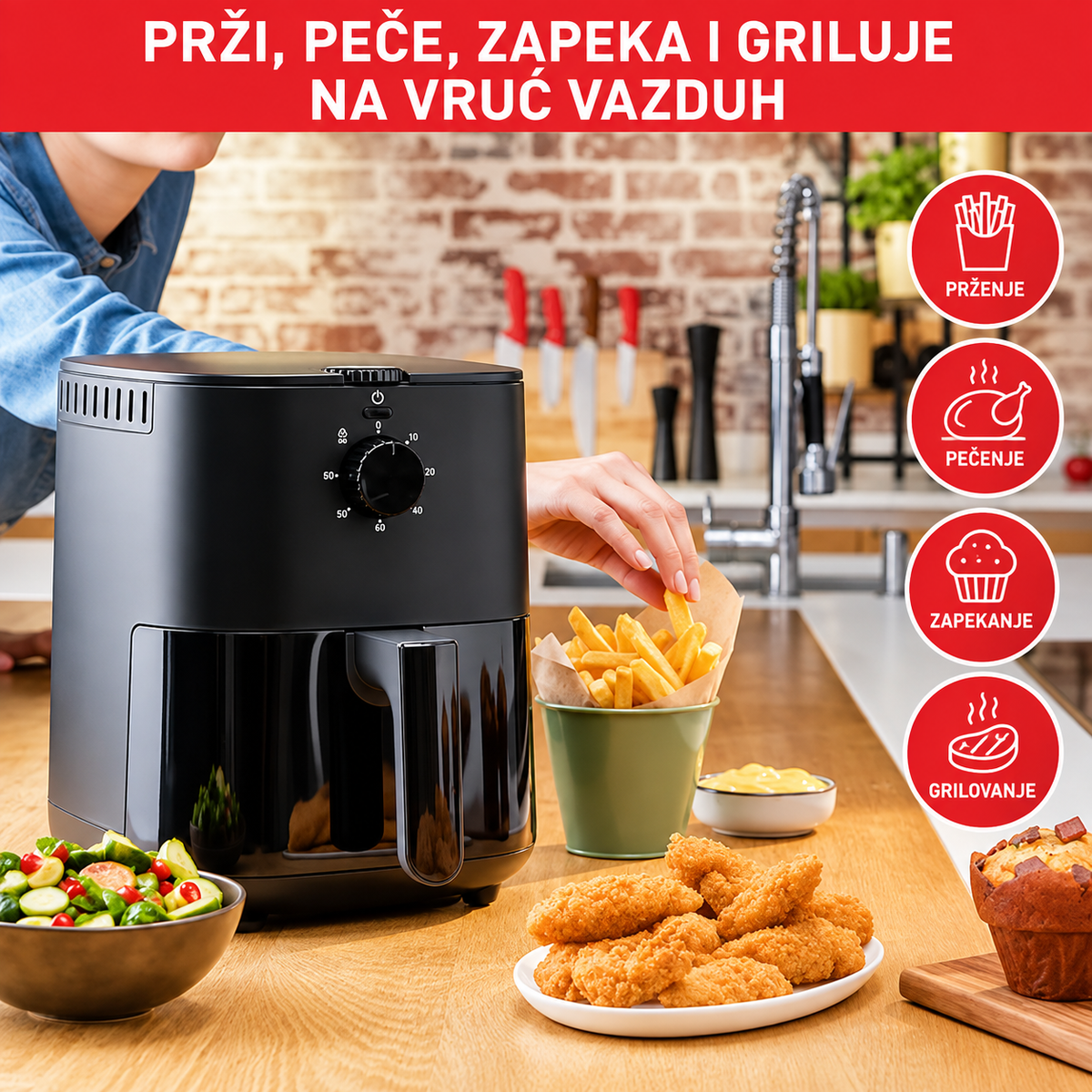TEFAL FRITEZA NA VRUĆ VAZDUH EY130815