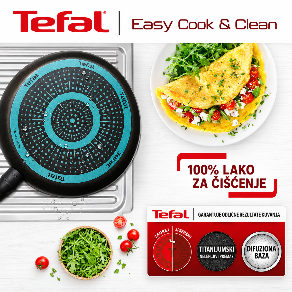 TEFAL GRIL TIGANJ 26x26cm B5674053 EASY COOK AND CLEAN