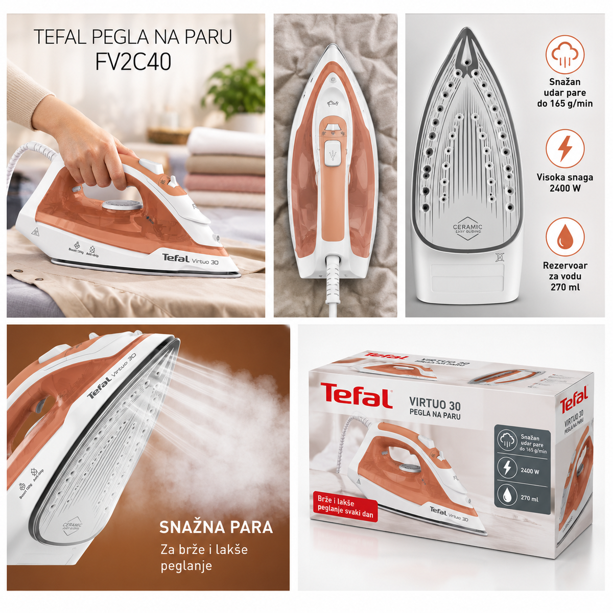 TEFAL PEGLA NA PARU FV2C40