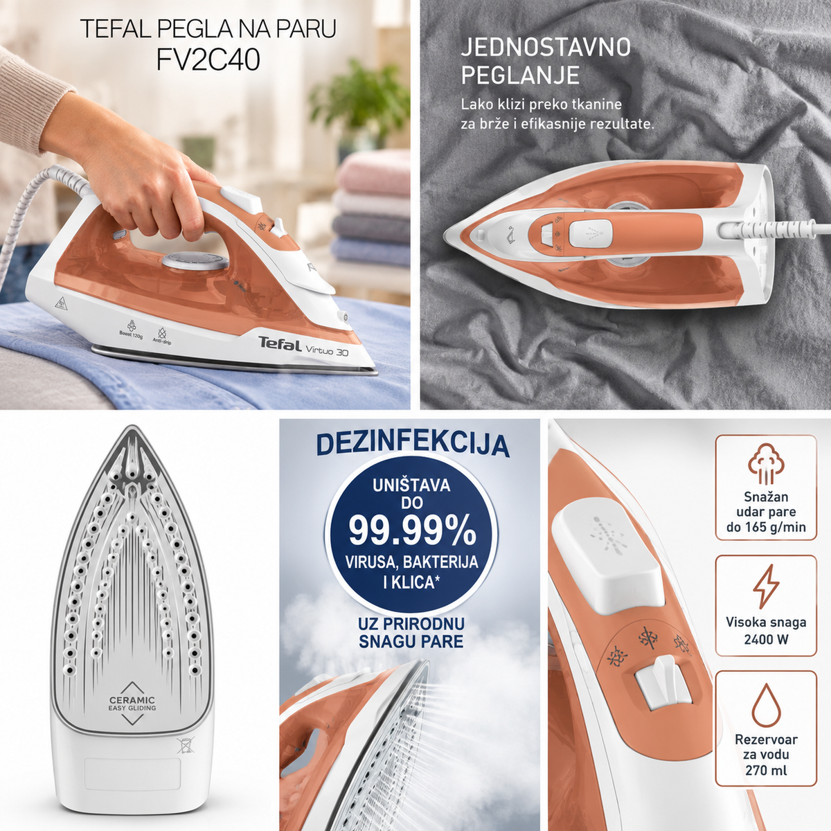 TEFAL PEGLA NA PARU FV2C40