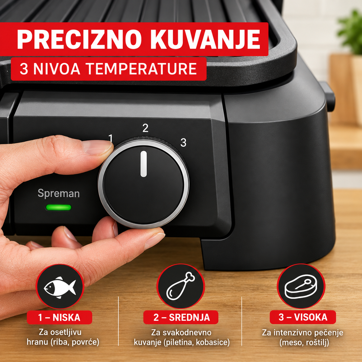 TEFAL ROŠTILJ GC520D