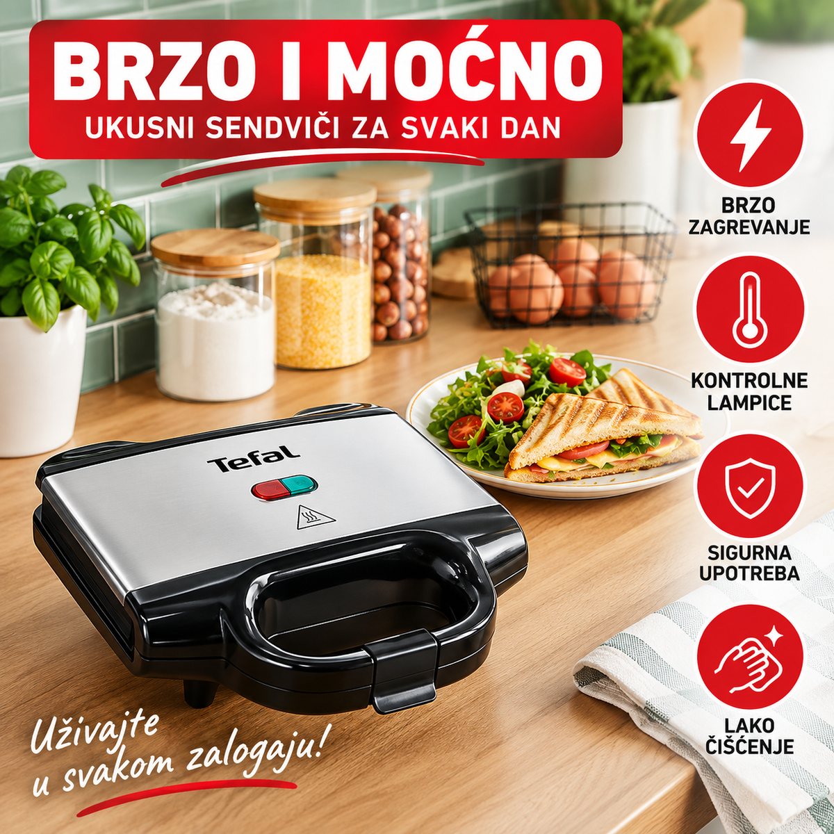TEFAL SENDVIČ TOSTER SM155212