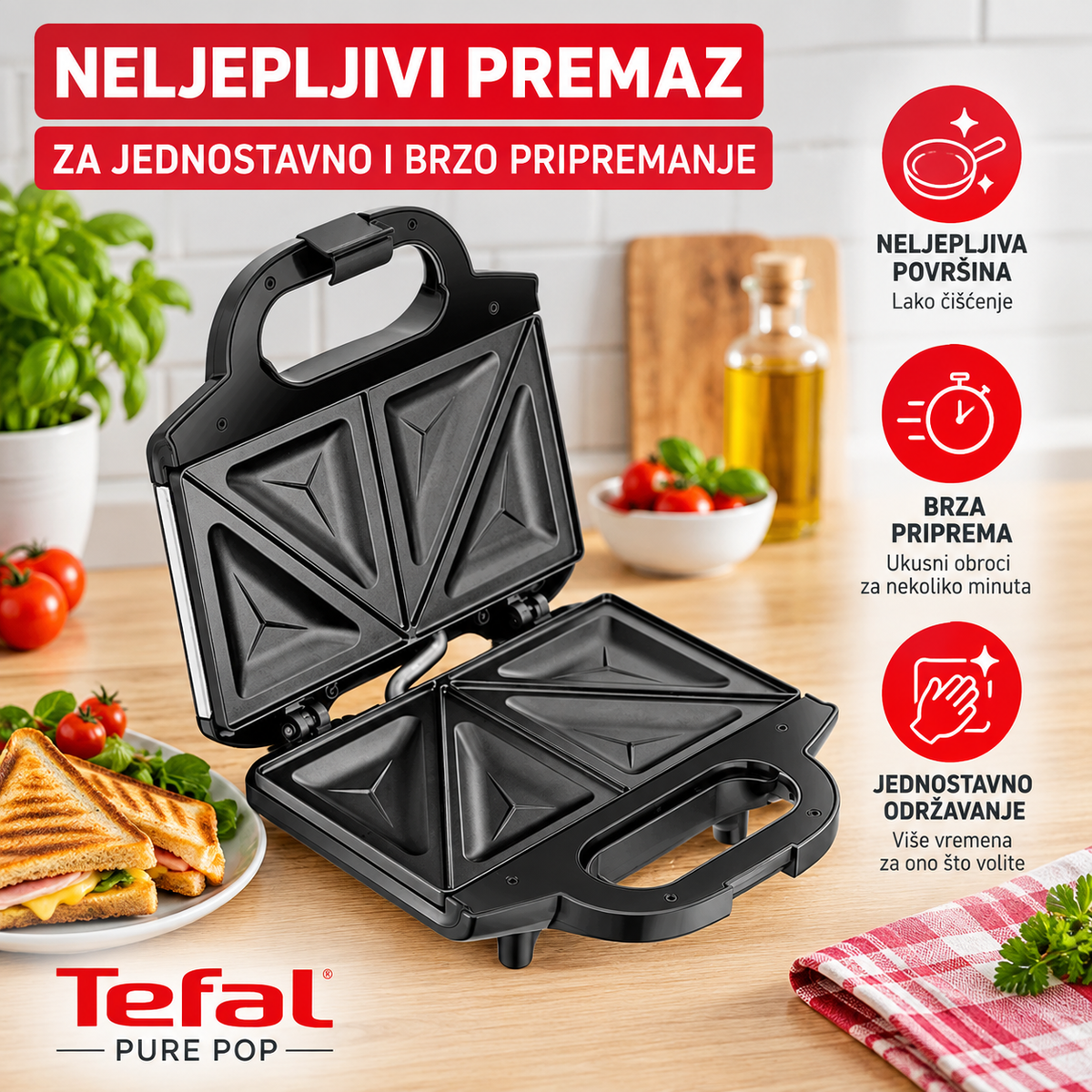 TEFAL SENDVIČ TOSTER SM155212