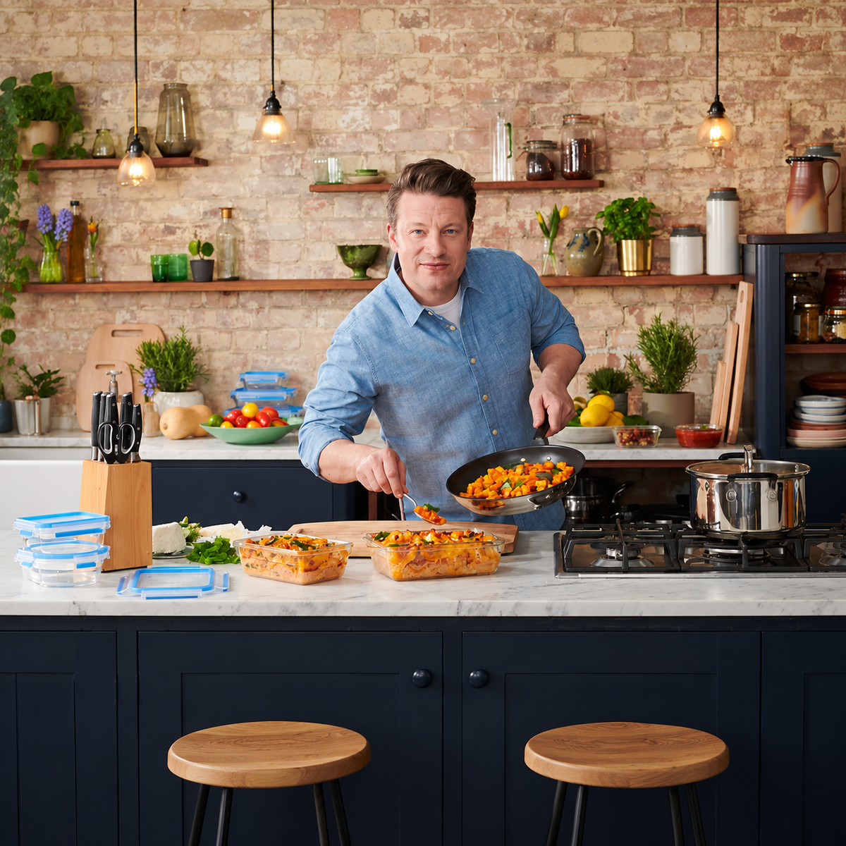 TEFAL ŠERPA SA POKLOPCEM 18cm E3182375 JAMIE OLIVER